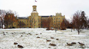 Jan13 Wheaton College Blanchard Hall Ducks